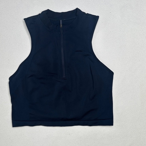 Lululemon Seamless Half-Zip Training Tank • Navy Blue - Picture 6 of 14